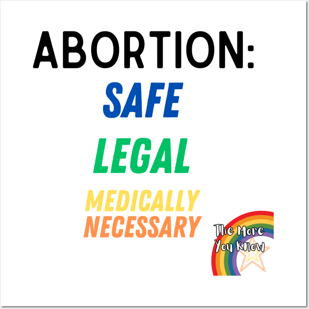 Abortion Safe Legal Necessary Wall Art by Designs by Devon